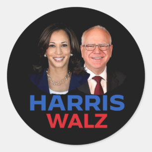 Harris Walz 2024 Runder Aufkleber