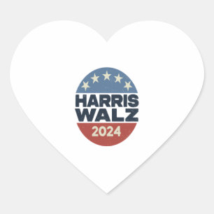 HARRIS WALZ 2024 STIMME FÜR KAMALA HARRIS TIM WALZ Herz-Aufkleber