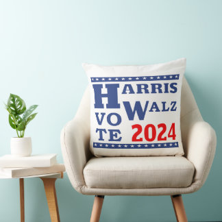 Harris Walz 2024 Stopp Creepy Weird Vote Demokrat Kissen