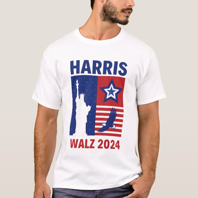 Harris Walz 2024 T-Shirt (Vorderseite)