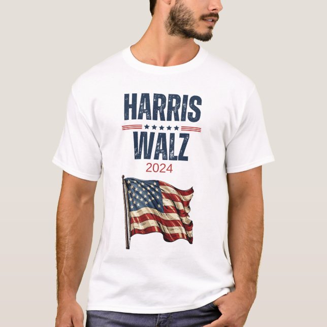 Harris Walz 2024 T-Shirt (Vorderseite)