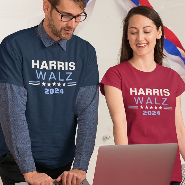 Harris Walz 2024 T - Shirt der Blue Election Campa (Von Creator hochgeladen)