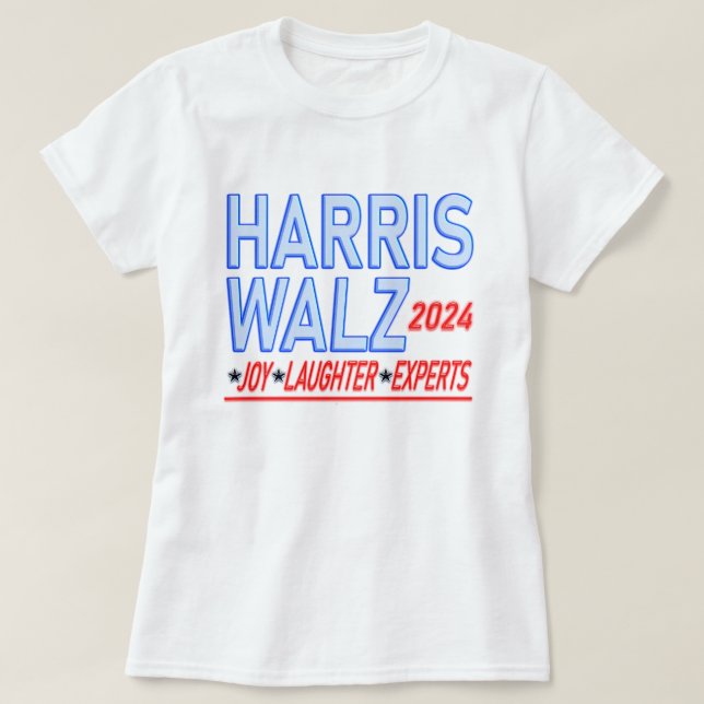 Harris Walz 2024 T - Shirt für die Präsidentschaft (Design vorne)