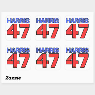 HARRIS-WALZ 2024 USA WAHLDEMOKRATEN QUADRATISCHER AUFKLEBER