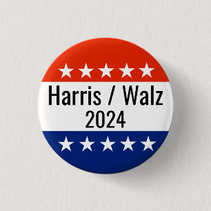 Harris Walz 2024 Wahl Button