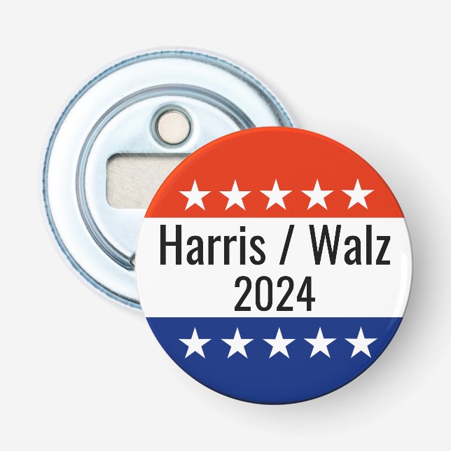 Harris Walz 2024 Wahl Flaschenöffner (Vorderseite)