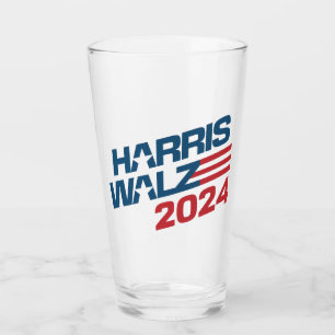Harris Walz 2024 Wahl Glas