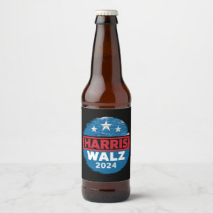 Harris Walz 2024 Wahl Kamala Harris Tim Waltz Bierflaschenetikett