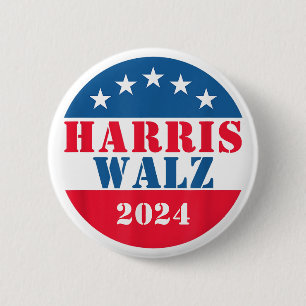 Harris Walz 2024 Wahl Kamala Harris Tim Waltz Button