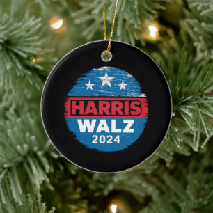 Harris Walz 2024 Wahl Kamala Harris Tim Waltz Keramik Ornament