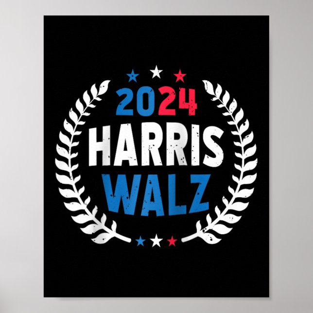 Harris Walz 2024 Wahl Kamala Harris Tim Waltz Poster (Vorne)