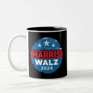Harris Walz 2024 Wahl Kamala Harris Tim Waltz Zweifarbige Tasse