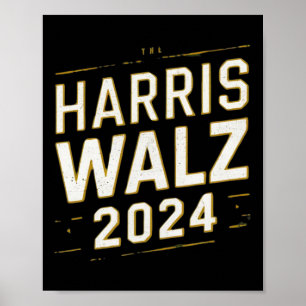 Harris Walz 2024 Wahl Kamala Harris Tim Watz Poster