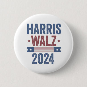 Harris Walz 2024 Wahl Kamala Tim Waltz Amerika Button