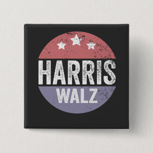 Harris Walz 2024 Wahl Kamala Tim Waltz Amerika Button