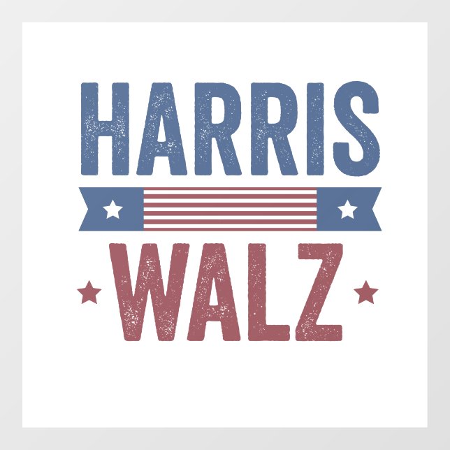 Harris Walz 2024 Wahl Kamala Tim Waltz Amerika Fensteraufkleber (Blatt)