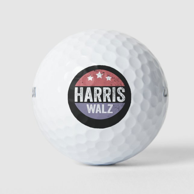 Harris Walz 2024 Wahl Kamala Tim Waltz Amerika Golfball (Vorderseite)