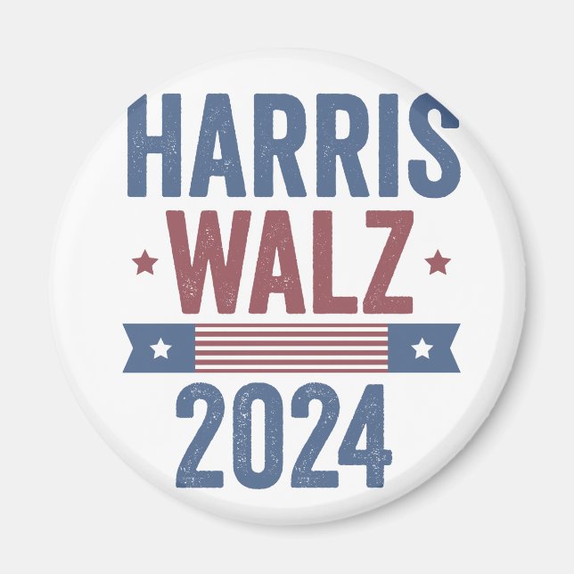 Harris Walz 2024 Wahl Kamala Tim Waltz Amerika Magnet (Vorne)