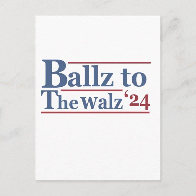 Harris Walz 2024 Wahl Kamala Tim Waltz Amerika Postkarte (Vorderseite)