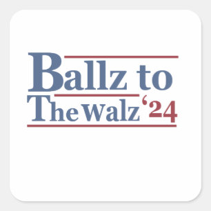Harris Walz 2024 Wahl Kamala Tim Waltz Amerika Quadratischer Aufkleber