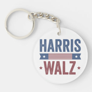 Harris Walz 2024 Wahl Kamala Tim Waltz Amerika Schlüsselanhänger