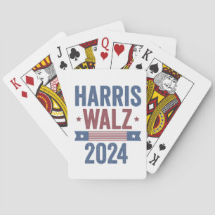 Harris Walz 2024 Wahl Kamala Tim Waltz Amerika Spielkarten