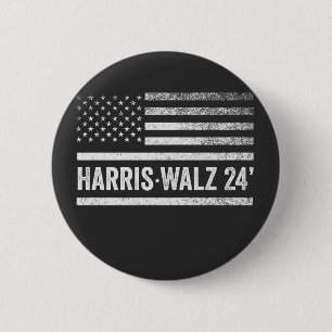 Harris Walz 2024 Wahl Kamala Tim Waltz Button