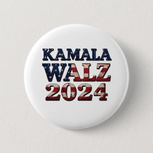 Harris Walz 2024 Wahl Kamala Tim Waltz Button