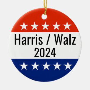 Harris Walz 2024 Wahl Keramik Ornament