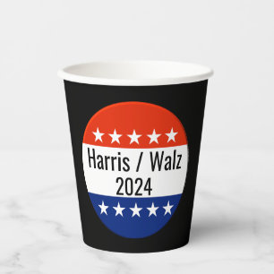 Harris Walz 2024 Wahl Pappbecher