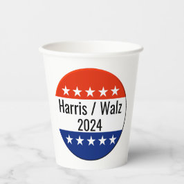 Harris Walz 2024 Wahl Pappbecher