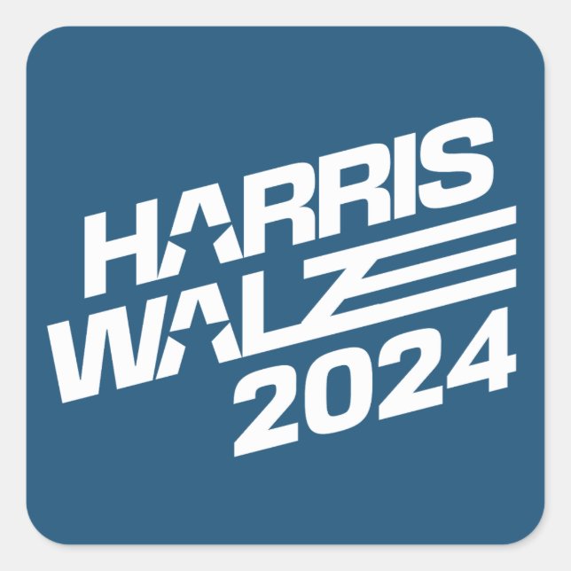 Harris Walz 2024 Wahl Quadratischer Aufkleber (Vorderseite)
