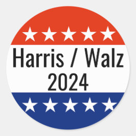 Harris Walz 2024 Wahl Runder Aufkleber