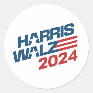 Harris Walz 2024 Wahl Runder Aufkleber