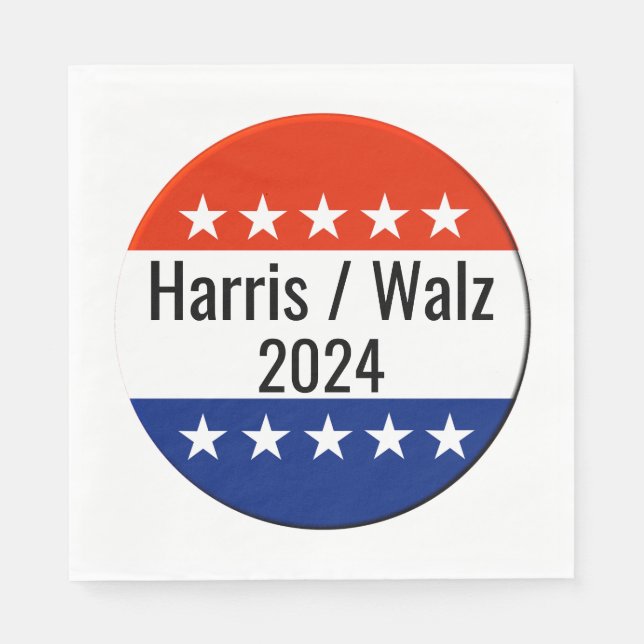Harris Walz 2024 Wahl Serviette (Vorderseite)