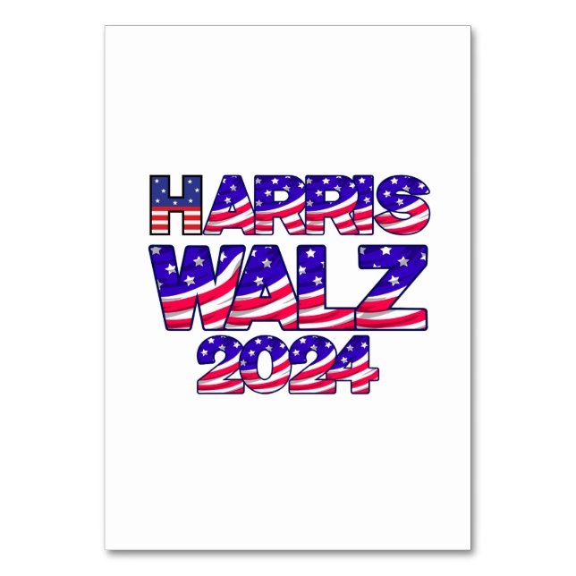 Harris & Walz 2024 | Wahl Tischnummer (Vorderseite)