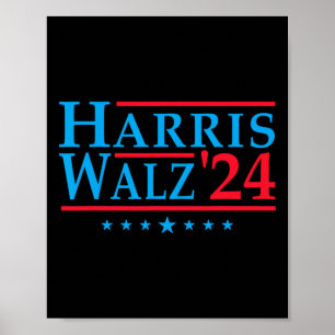 Harris Walz 2024 Wahl Vote Patriotic Tim Waltz Poster