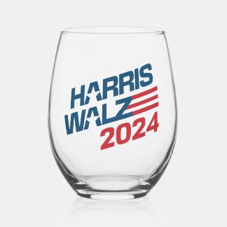 Harris Walz 2024 Wahl Weinglas Ohne Stiel