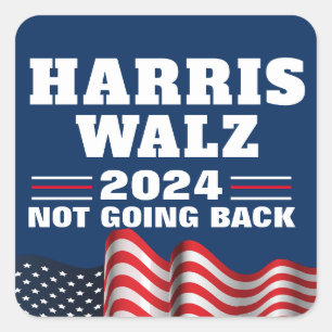 Harris Walz 2024 Wahldemokratin Quadratischer Aufkleber