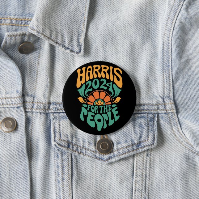 Harris Walz 2024 Wahlpräsident Kamala Harris Button (Beispiel)