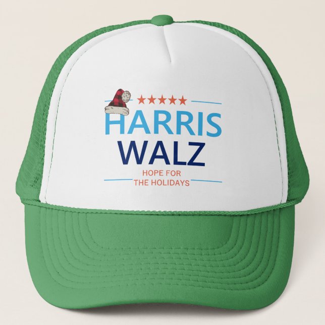Harris Walz 2024 Weihnachtsfest für den Urlaub Truckerkappe (Vorderseite)