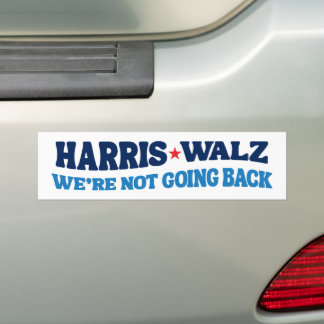 Harris Walz 2024 Wir gehen nicht zurück Autoaufkleber