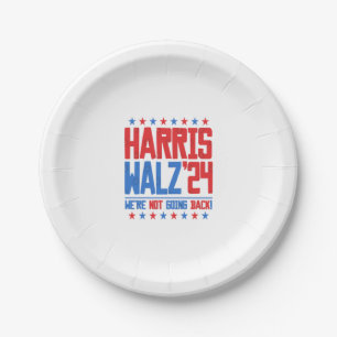 HARRIS WALZ 2024 - Wir gehen nicht zurück Pappteller