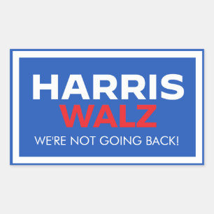Harris Walz 2024 - Wir gehen nicht zurück Rechteckiger Aufkleber