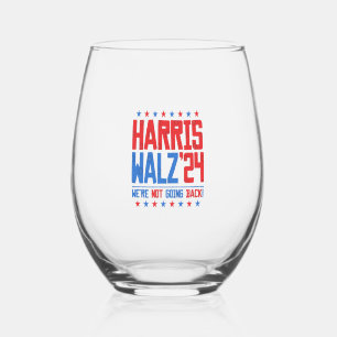 HARRIS WALZ 2024 - Wir gehen nicht zurück Weinglas Ohne Stiel