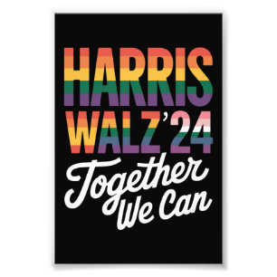 Harris Walz 2024 Zusammen können wir Wahl LGBTQIA  Fotodruck