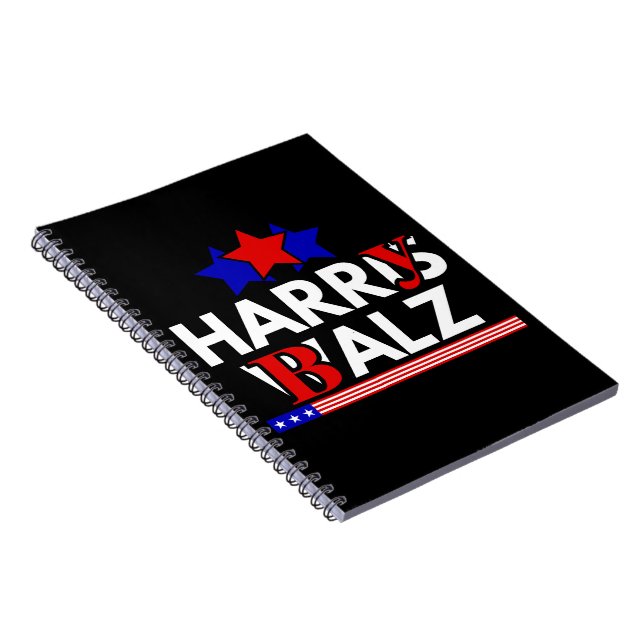 Harris Walz 24 Harry Balz 2024 Meme Democratics Notizblock (Rechte Seite)