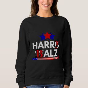 Harris Walz 24 Harry Balz 2024 Meme Demokraten Sweatshirt