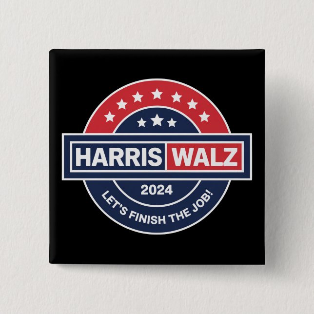 Harris Walz 24 Kamala Harris Frau Präsidentin 2024 Button (Vorderseite)