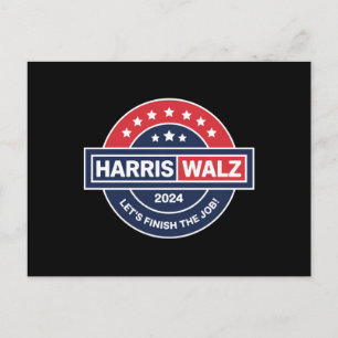 Harris Walz 24 Kamala Harris Frau Präsidentin 2024 Postkarte